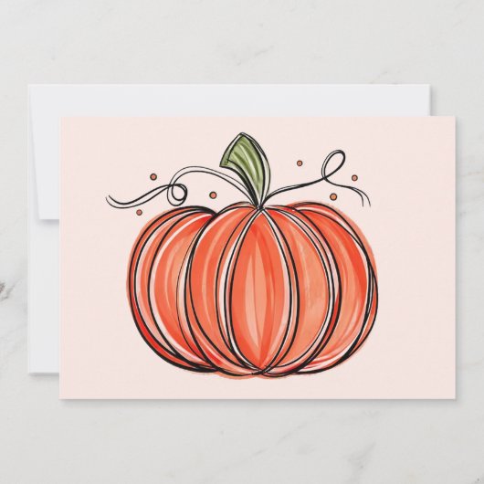 Herfst Pompoen Ons Kleine Wordt Eén Foto Kaart (Achterkant)