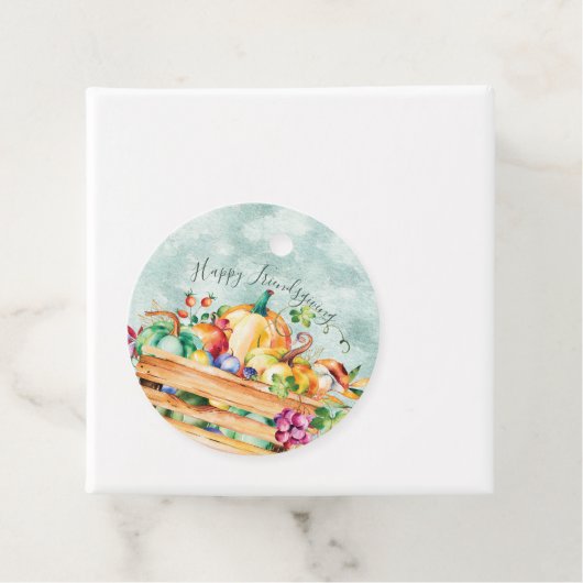 Herfst Pompoen Oogst Friendsgiving Bedankjes Labels (In situ)