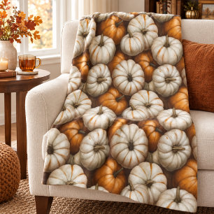 Herfst Pompoen Oogst Halloween Thanksgiving Sherpa Deken