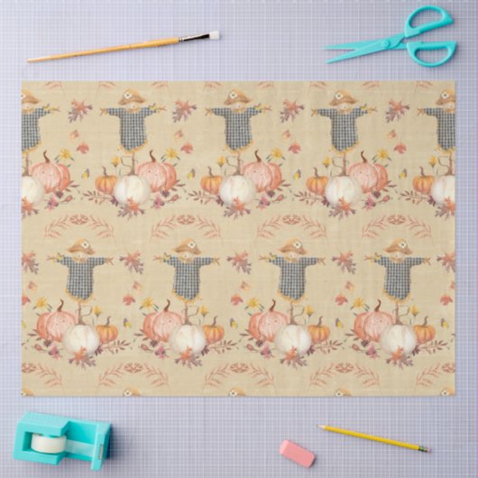 Herfst Pompoen Oogst Herfstblad Mosterd Decoupage Tissuepapier (Craft)