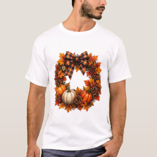 Herfst Pompoen Oogst Krans Halloween T-shirt