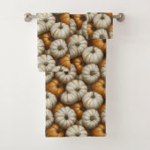 Herfst Pompoen Oogst Patroon | Rustieke Herfst  Bad Handdoek (Insitu)