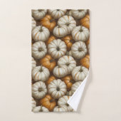 Herfst Pompoen Oogst Patroon | Rustieke Herfst  Bad Handdoek (Handdoek)