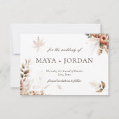 Herfst Pompoen Oogst Wedding Aankondiging (Voorkant)