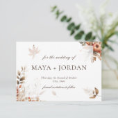 Herfst Pompoen Oogst Wedding Aankondiging (Staand voorkant)