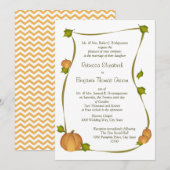 Herfst Pompoen Oogst Wedding Kaart (Voorkant / Achterkant)