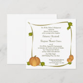 Herfst Pompoen Oogst Wedding Kaart (Voorkant / Achterkant)