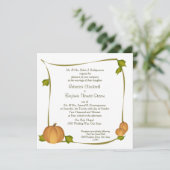 Herfst Pompoen Oogst Wedding Kaart (Staand voorkant)