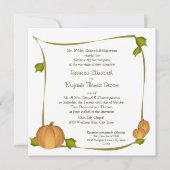 Herfst Pompoen Oogst Wedding Kaart (Voorkant)