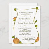 Herfst Pompoen Oogst Wedding Kaart (Voorkant / Achterkant)