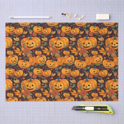 Herfst Pompoen Oogst Weefselpapier Tissuepapier (Craft)