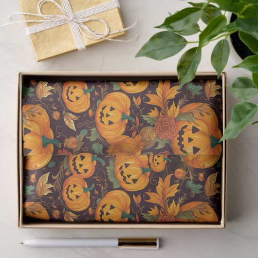 Herfst Pompoen Oogst Weefselpapier Tissuepapier (Geschenk)