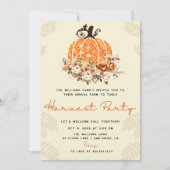 Herfst pompoen oogstfeest Thankgiving diner Kaart (Voorkant)