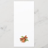 Herfst pompoen op plaats instelling viering menu (Achterkant)