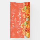 Herfst Pompoen Oranje Spandoek (Verticaal)