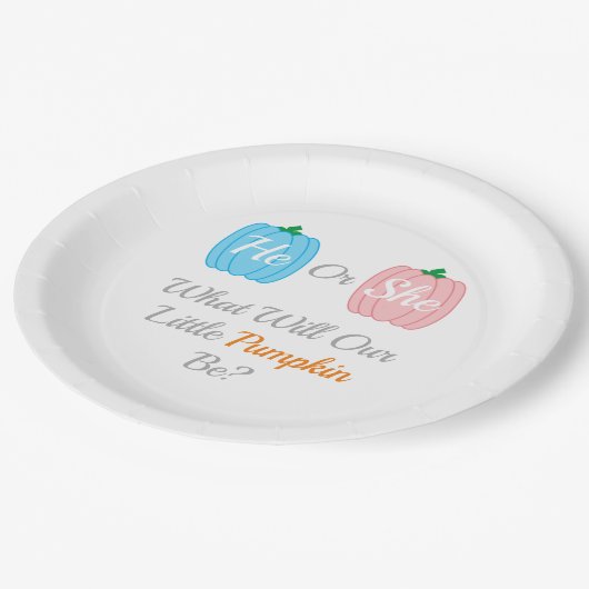 Herfst pompoen papieren bordje (Gekanteld)