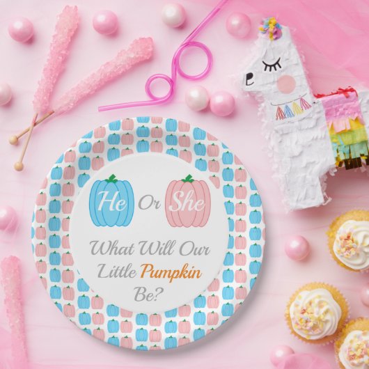 Herfst pompoen papieren bordje (Feest)