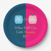 Herfst pompoen papieren bordje (Voorkant)