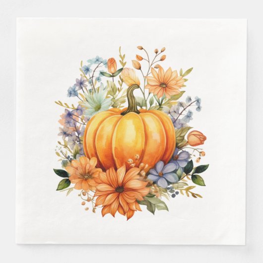 Herfst Pompoen Papieren Servetten (Voorkant)