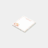 Herfst pompoen pastel Oranje Thanksgiving Naam Post-it® Notes (Schuin)