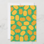 Herfst pompoen patch 1e verjaardag uitnodigingen (Achterkant)