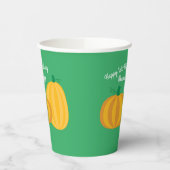 Herfst Pompoen Patch 1e Verjaardagsfeest Kinder Papieren Bekers (Links)