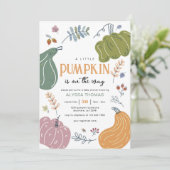 Herfst Pompoen Patch Baby shower Kaart (Staand voorkant)
