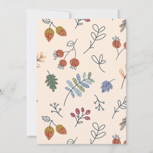 Herfst Pompoen Patch Baby shower Kaart (Achterkant)