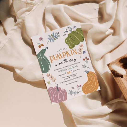 Herfst Pompoen Patch Baby shower Kaart