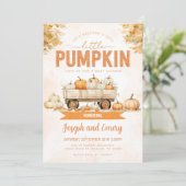 Herfst Pompoen Patch Baby shower Kaart (Staand voorkant)