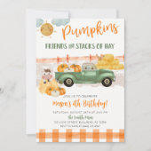 Herfst Pompoen Patch Oude Vintage Truck Verjaardag Kaart (Voorkant)