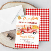 Herfst Pompoen Patch Oude Vrachtwagen Verjaardag Kaart