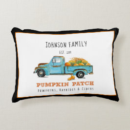 Herfst pompoen Patch Retro truck gepersonaliseerd Accent Kussen