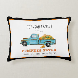 Herfst pompoen Patch Retro truck gepersonaliseerd Accent Kussen