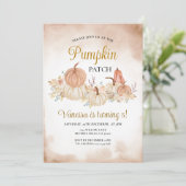 Herfst Pompoen Patch Verjaardag Boho Floral Herfst Kaart (Staand voorkant)