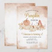 Herfst Pompoen Patch Verjaardag Boho Floral Herfst Kaart (Voorkant / Achterkant)