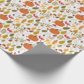 Herfst Pompoen Patroon Cadeaupapier (Hoek)