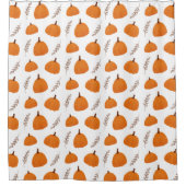 Herfst Pompoen Patroon Douchegordijn (Voorkant)