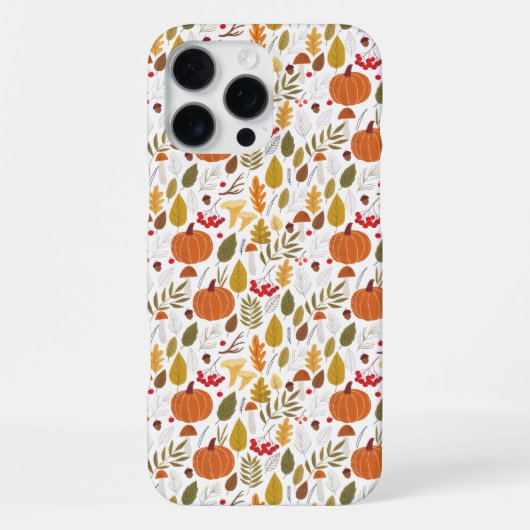 Herfst Pompoen Patroon iPhone Hoesje (Achterkant)