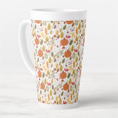 Herfst Pompoen Patroon Latte Mok (Linkerhoek)