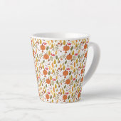Herfst Pompoen Patroon Latte Mok (Rechterhoek)