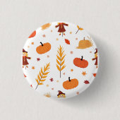 Herfst Pompoen Patroon Pin Badge Ronde Button 3,2 Cm (Voorkant)