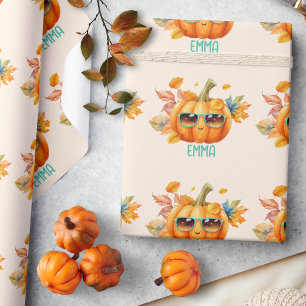 Herfst Pompoen Persoonlijke Halloween Cadeau Cadeaupapier