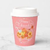 herfst pompoen perzik papieren bekers (Voorkant)