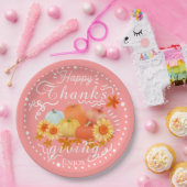 herfst pompoen perzik papieren bordje (Feest)