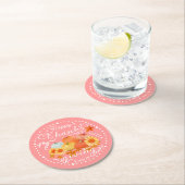 herfst pompoen perzik ronde kartonnen onderzetter (Insitu)