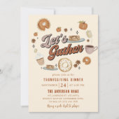 Herfst Pompoen Pie Thanksgiving Diner Kaart (Voorkant)