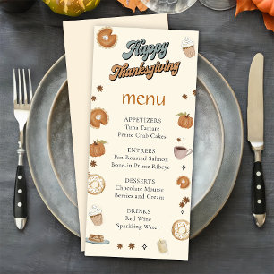 Herfst Pompoen Pie Thanksgiving Diner Menu