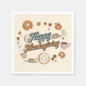 Herfst Pompoen Pie Thanksgiving Diner servetten (Voorkant)