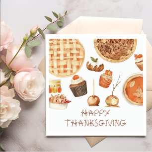 Herfst Pompoen Pie Thanksgiving Diner servetten